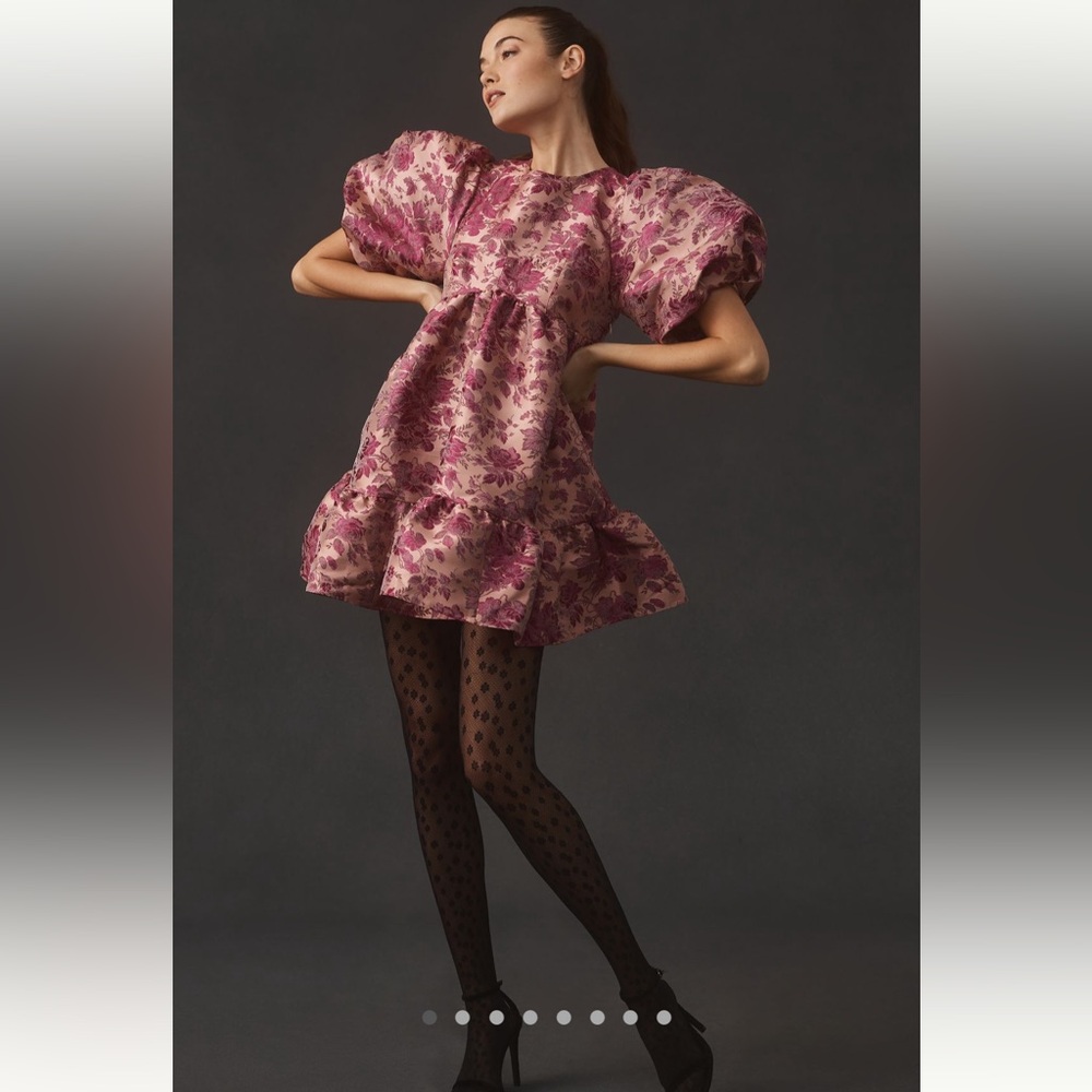 Floral Puff Sleeve Dress by Anthropologie